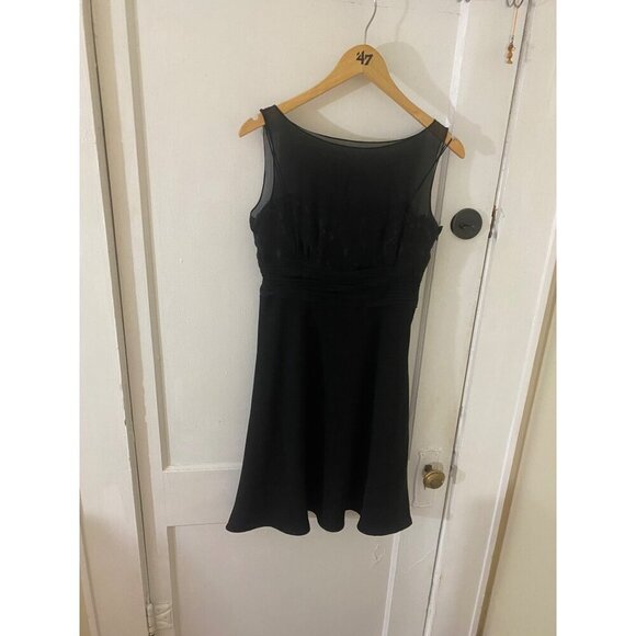 Ann Taylor Women's Black 100% Silk Sleeveless Classic Black Dress - 6 - Picture 3 of 15